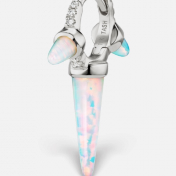 Maria Tash Silver and Opalescent Earrings - Picture 3 of 8